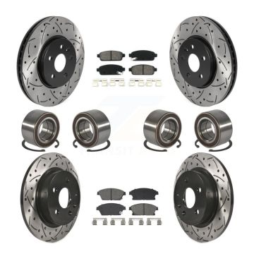 Front Rear Bearing Coated Brake Rotor Pads Kit (10Pc) For Chevrolet Trax Buick Encore AWD KBB-129853