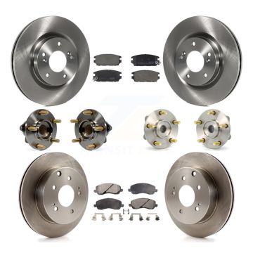 Front Rear Hub Bearing Brake Rotor Pad Kit (10Pc) For Mitsubishi Eclipse 3.8L To 10 31 05 KBB-129919