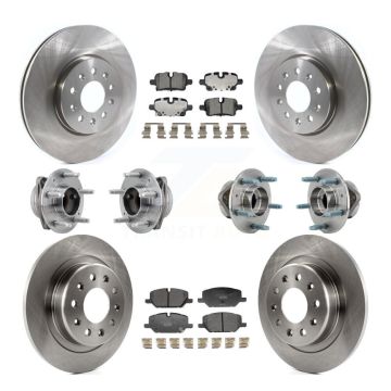 Front Rear Hub Bearing Brake Rotor & Pad Kit (10Pc) For Chevrolet Equinox GMC Terrain FWD KBB-129923