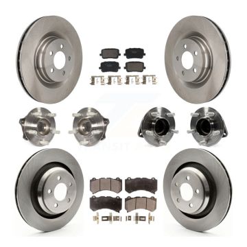 Front Rear Hub Bearing Brake Rotor Pad Kit (10Pc) For Dodge Charger SRT 392 with RWD 6.4L KBB-129951