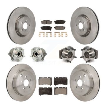 Front Rear Hub Bearing Brake Rotor Pads Kit (10Pc) For Subaru BRZ Base With Brembo Brakes KBB-129960