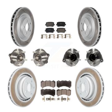 Front Rear Hub Bearings Coated Disc Brake Rotors And Pads Kit (10Pc) For Dodge Charger KBB-130002