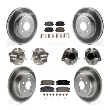 Front Rear Hub Bearing Coated Brake Rotor & Pad Kit (10Pc) For Dodge Charger SXT with RWD KBB-130009