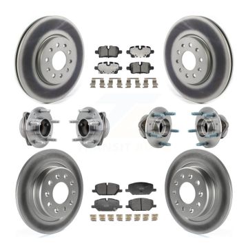 Front Rear Hub Bearing Coat Brake Rotor Pads Kit (10Pc) For Chevrolet Equinox GMC Terrain KBB-130022