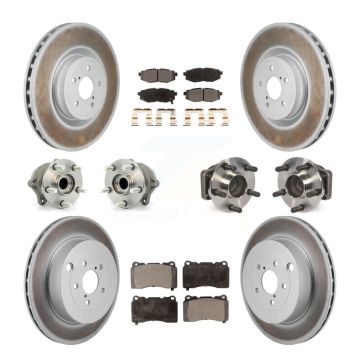 Front Rear Hub Bearing Coat Brake Rotor Pads Kit (10Pc) For Subaru BRZ With Brembo Brakes KBB-130037