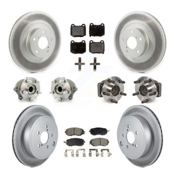 Front Rear Hub Bearing Coat Brake Rotor Pads Kit (10Pc) For 17 Subaru BRZ Limited/Premium KBB-130038
