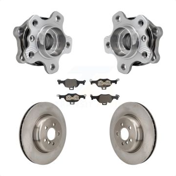 Front Hub Bearing Assembly Disc Brake Rotor & Pads Kit For BMW 530i xDrive 540i 530e 540d KBB-130049