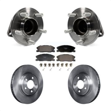Front Hub Bearing Brake Rotor & Pad Kit For Dodge Charger With 370mm Diameter KBB-130059