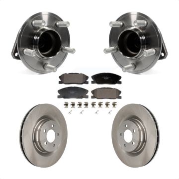 Front Hub Bearing Brake Rotor & Pad Kit For Dodge Charger With 370mm Diameter KBB-130060