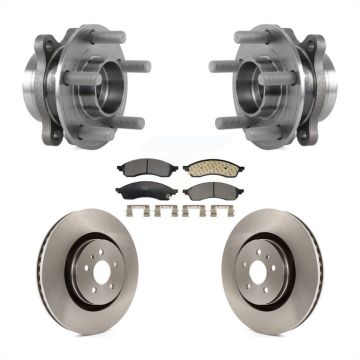 Front Hub Bearing Assembly Disc Brake Rotors And Ceramic Pads Kit For Lincoln Nautilus KBB-130062