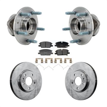 Front Hub Bearing Disc Brake Rotor & Pads Kit For 2021-2022 Chevrolet Equinox GMC Terrain KBB-130064