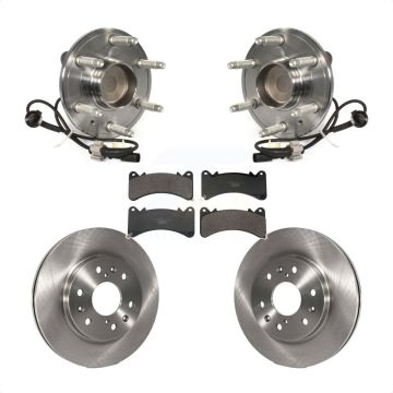Front Hub Bearing Brake Rotor & Pads Kit For GMC Sierra 1500 Chevrolet Silverado Yukon XL KBB-130066