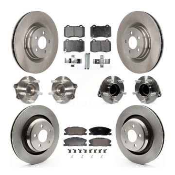 Front Rear Hub Bearings Assembly Disc Brake Rotors And Pads Kit (10Pc) For Dodge Charger KBB-130086