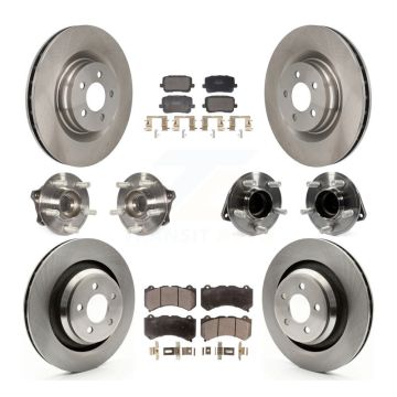 Front Rear Hub Bearing Brake Rotor Pad Kit (10Pc) For Dodge Charger SRT 392 with RWD 6.4L KBB-130088