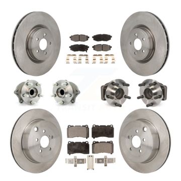 Front Rear Hub Bearing Brake Rotor Pads Kit (10Pc) For Subaru BRZ Base With Brembo Brakes KBB-130095