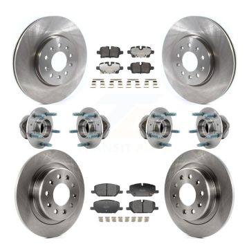 Front Rear Hub Bearing Brake Rotor & Pad Kit (10Pc) For Chevrolet Equinox GMC Terrain 4WD KBB-130107