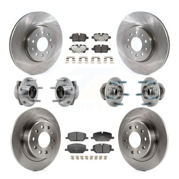 Front Rear Hub Bearing Brake Rotor & Pad Kit (10Pc) For Chevrolet Equinox GMC Terrain FWD KBB-130108