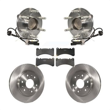 Front Hub Bearing Brake Rotor & Pads Kit For GMC Sierra 1500 Chevrolet Silverado Yukon XL KBB-130114