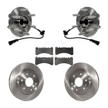 Front Hub Bearing Brake Rotor & Pads Kit For GMC Sierra 1500 Chevrolet Silverado Yukon XL KBB-130115