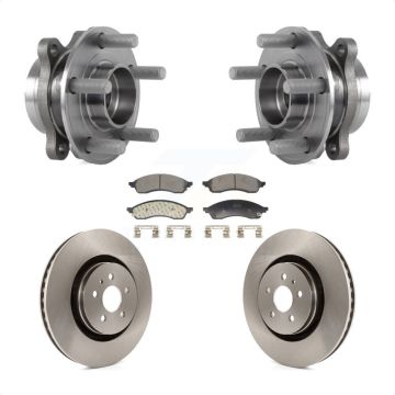 Front Hub Bearing Assembly Disc Brake Rotors And Pads Kit For Lincoln Nautilus KBB-130126