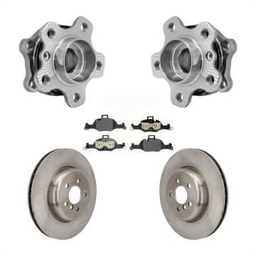 Front Hub Bearing Assembly Disc Brake Rotor & Pads Kit For BMW 530i xDrive 540i 530e 540d KBB-130127