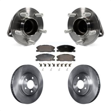 Front Hub Bearing Brake Rotor & Pad Kit For Dodge Charger With 370mm Diameter KBB-130132