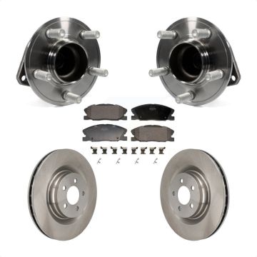 Front Hub Bearing Brake Rotor & Pad Kit For Dodge Charger With 370mm Diameter KBB-130134