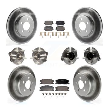 Front Rear Hub Bearing Coated Brake Rotor & Pad Kit (10Pc) For Dodge Charger SXT with RWD KBB-130170