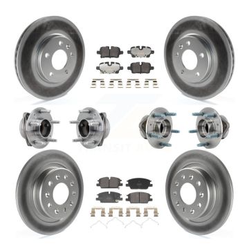Front Rear Hub Bearing Coat Brake Rotor Pads Kit (10Pc) For Chevrolet Equinox GMC Terrain KBB-130173