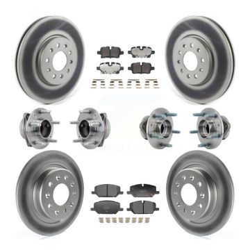 Front Rear Hub Bearing Coat Brake Rotor Pads Kit (10Pc) For Chevrolet Equinox GMC Terrain KBB-130175