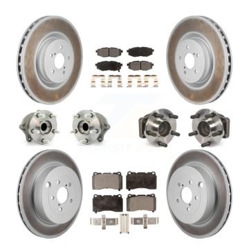 Front Rear Hub Bearing Coat Brake Rotor Pads Kit (10Pc) For Subaru BRZ With Brembo Brakes KBB-130177