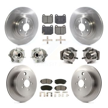 Front Rear Hub Bearing Brake Rotor Pad Kit (10Pc) For 17 Subaru BRZ Without Brembo Brakes KBB-130221