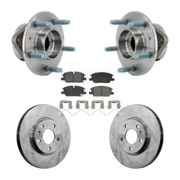 Front Hub Bearing Disc Brake Rotor & Pads Kit For 2021-2022 Chevrolet Equinox GMC Terrain KBB-130235