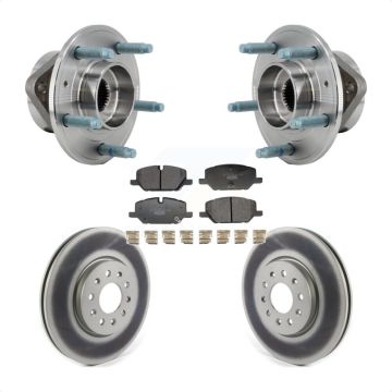 Front Hub Bearing Assembly Coated Brake Rotor & Pad Kit For Chevrolet Equinox GMC Terrain KBB-130251