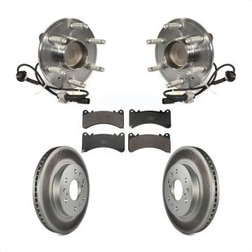 Front Hub Bearing Coat Brake Rotor Pads Kit For GMC Sierra 1500 Chevrolet Silverado Yukon KBB-130257