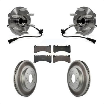 Front Hub Bearing Coat Brake Rotor Pads Kit For GMC Sierra 1500 Chevrolet Silverado Yukon KBB-130258