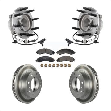 Front Hub Bearing Coated Brake Rotor & Pad Kit For GMC Savana 2500 Chevrolet Express 3500 KBB-130266