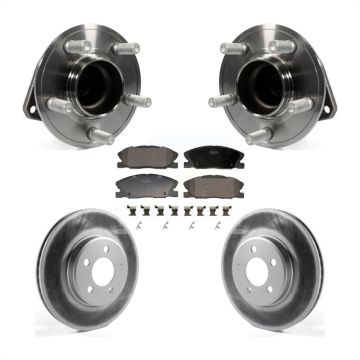 Front Hub Bearing Assembly Coated Disc Brake Rotors And Pads Kit For Dodge Charger KBB-130271