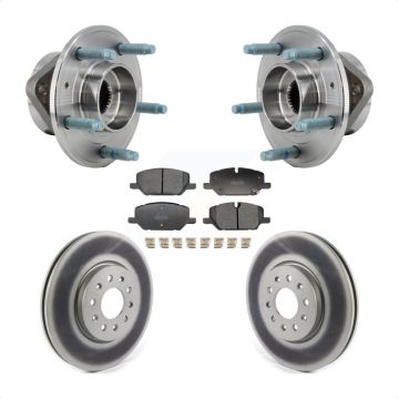 Front Hub Bearing Assembly Coated Brake Rotor & Pad Kit For Chevrolet Equinox GMC Terrain KBB-130279