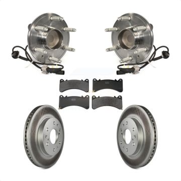 Front Hub Bearing Coat Brake Rotor Pads Kit For GMC Sierra 1500 Chevrolet Silverado Yukon KBB-130285