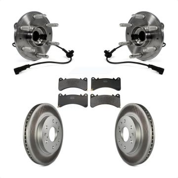 Front Hub Bearing Coat Brake Rotor Pads Kit For GMC Sierra 1500 Chevrolet Silverado Yukon KBB-130286