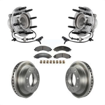 Front Hub Bearing Coated Brake Rotor & Pad Kit For GMC Savana 2500 Chevrolet Express 3500 KBB-130293