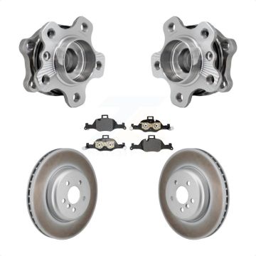 Front Hub Bearing Assembly Coated Brake Rotor Pads Kit For BMW 530i xDrive 540i 530e 540d KBB-130294
