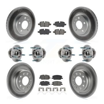 Front Rear Hub Bearing Coat Brake Rotor Pads Kit (10Pc) For Chevrolet Equinox GMC Terrain KBB-130298