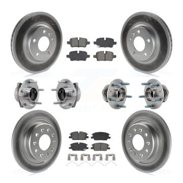Front Rear Hub Bearing Coat Brake Rotor Pads Kit (10Pc) For Chevrolet Equinox GMC Terrain KBB-130299