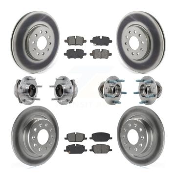 Front Rear Hub Bearing Coat Brake Rotor Pads Kit (10Pc) For Chevrolet Equinox GMC Terrain KBB-130301