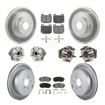 Front Rear Hub Bearing Coat Brake Rotor Pads Kit (10Pc) For 17 Subaru BRZ Limited/Premium KBB-130305