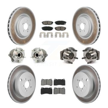 Front Rear Hub Bearing Coat Brake Rotor Pads Kit (10Pc) For Subaru BRZ With Brembo Brakes KBB-130306