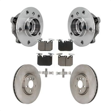 Front Hub Bearing Disc Brake Rotor & Pads Kit For 2020-2022 Mini Cooper John Works KBB-130324