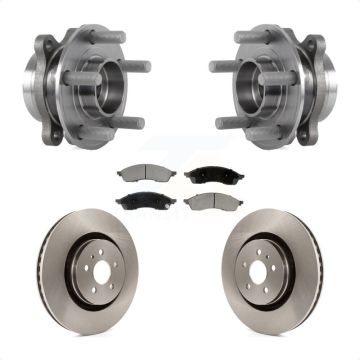 Front Hub Bearing Assembly Disc Brake Rotors And Ceramic Pads Kit For Lincoln Nautilus KBB-130326